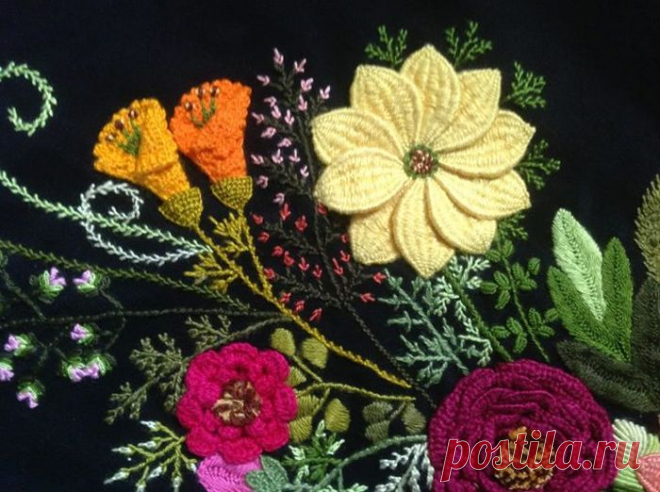 Необыкновенная объемная вышивка