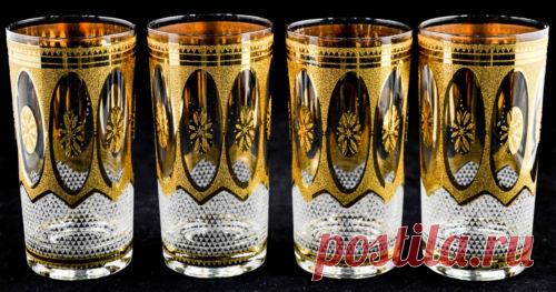 Vintage Mid Century 22kt Gold Culver Regency Cocktail Drinking Glasses 10 Oz | eBay