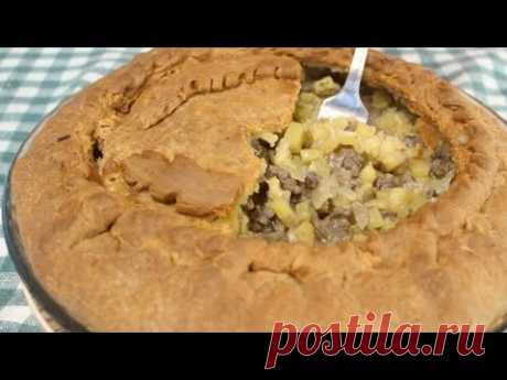 Балиш! Татарский  пирог с мясом и картошкой. Татарская кухня.