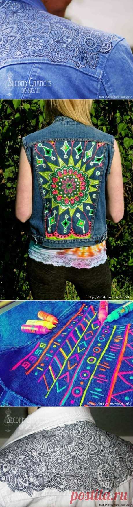 Роспись джинсовой одежды