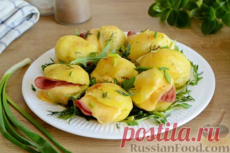 Картофель, запечённый с ветчиной и сыром