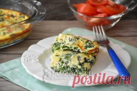 Фриттата со шпинатом и сыром