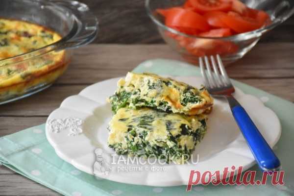 Фриттата со шпинатом и сыром