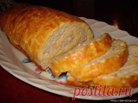 Сырный рулет с мясной начинкой