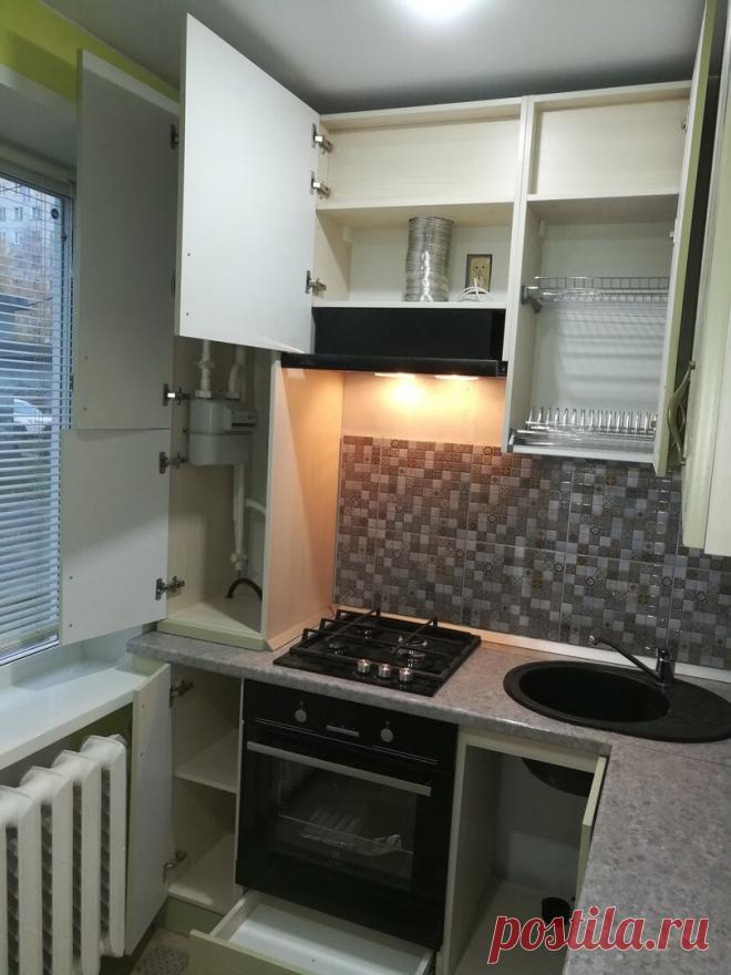 Угловая кухня на 5 м2. Пока делал ремонт, чуть с ума не сошёл. Но результат лучше, чем ожидали | ПЕРЕЖИТЬ РЕМОНТ | Яндекс Дзен