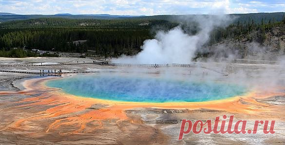 Самый большой вулкан в мире находится в США, это Йеллоустоунский вулкан
