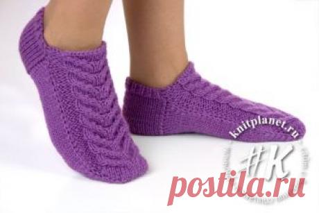 Планета Вязания | Следки на двух спицах без шва. Пошаговый мастер-класс с видео.
