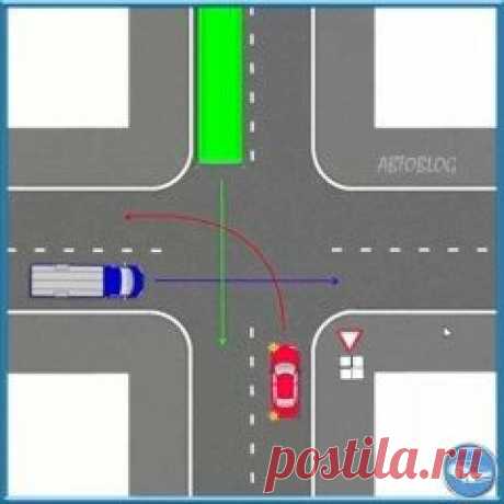 Какая очередность проезда перекрестка? Задача для опытных автомобилистов