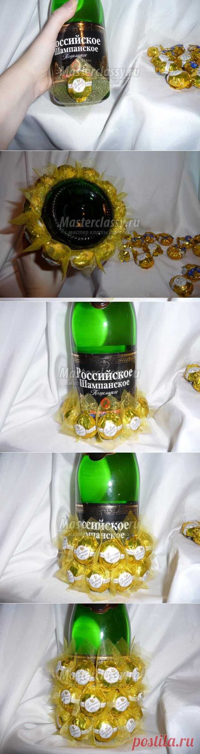 Пьяный ананас из шампанского и конфет ко Дню Святого Валентина. Мастер-класс с пошаговым фото