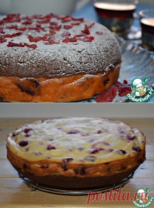 Пирог с творогом и вишней "Очарование"