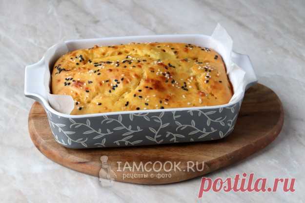 Заливной пирог с репчатым луком (на кефире) — рецепт с фото пошагово