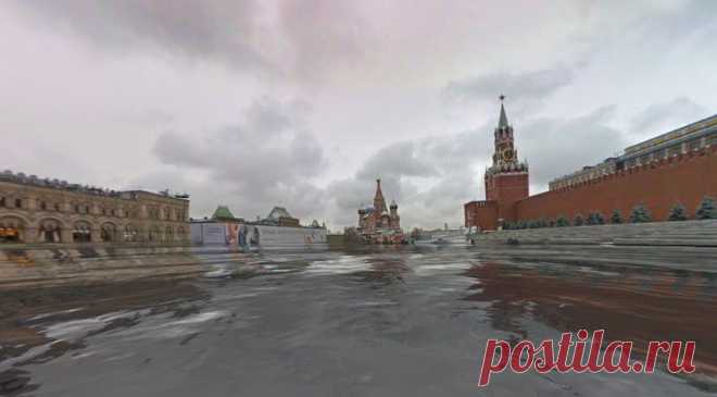 Затопленная Красная площадь после таяния ледников Антарктиды