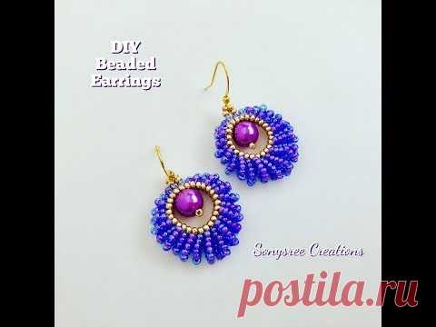 DIY Beaded Earrings 💞 Herringbone Stitch 💞 Seed beads Earrings