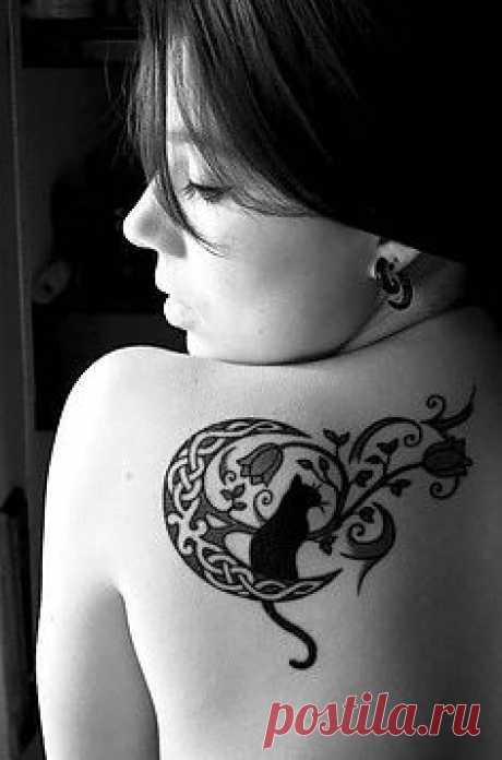 Серп, Кельтский узел, черная кошка и Rose Tattoo. Просто в восторге.