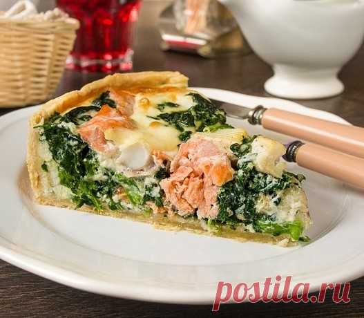 ОТКРЫТЫЙ ПИРОГ С КРАСНОЙ И БЕЛОЙ РЫБОЙ