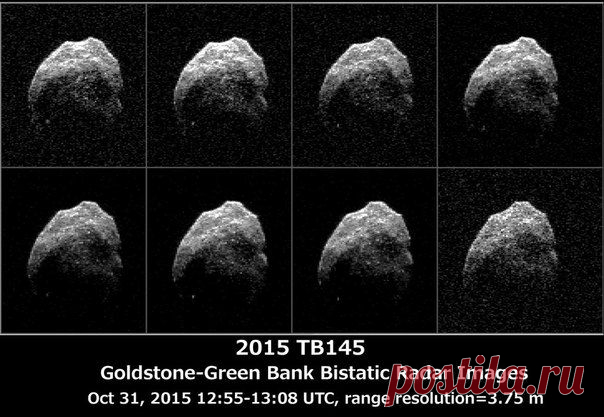 NASA представило радарные изображения астероида 2015 TB145 в высоком разрешении! / Интересный космос