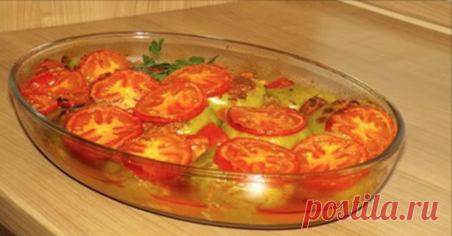 Вкусное, неимоверно сочное и очень сытное блюдо: перец, фаршированный с рисом по-хорватски