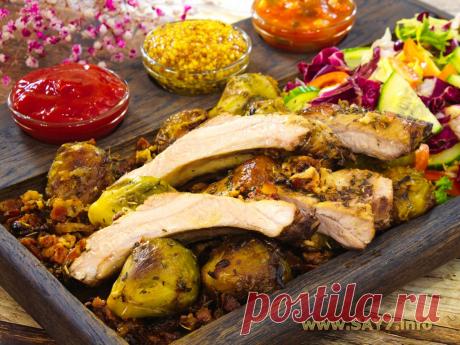 Ребрышки с брюссельской капустой и беконом. Ребрышки с брюссельской капустой и беконом