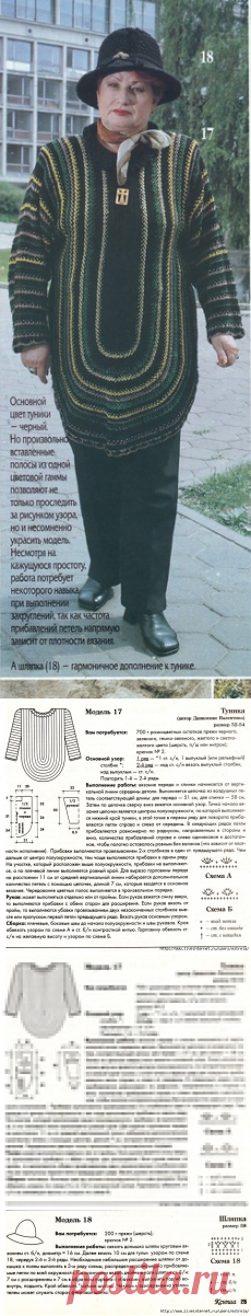 Туника и шляпка крючком