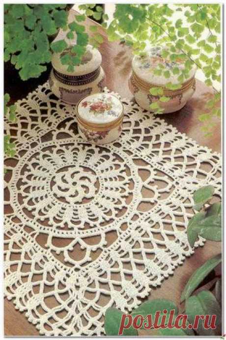 crochet square doily (Crochet and arts)