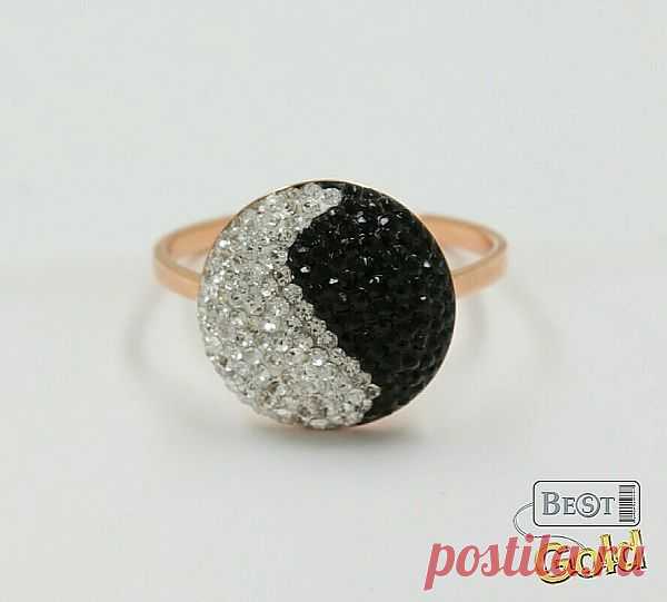 Золотое кольцо с фианитами - 4437 руб