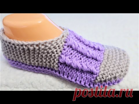 Простые следки на 2 спицах. Мастер класс
