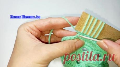 Перуанское вязание крючком (брумстик) + вставка из узора - Мастер-класс - Яндекс.Видео