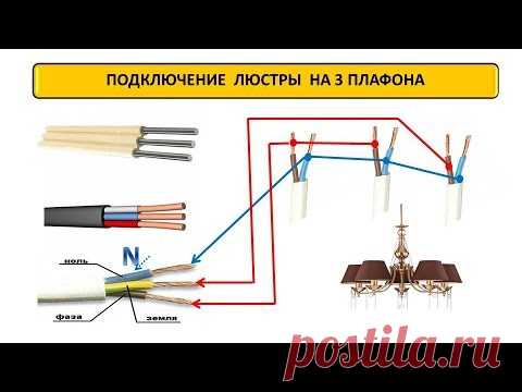 Как нужно подключать светодиодную люстру с тремя проводами
