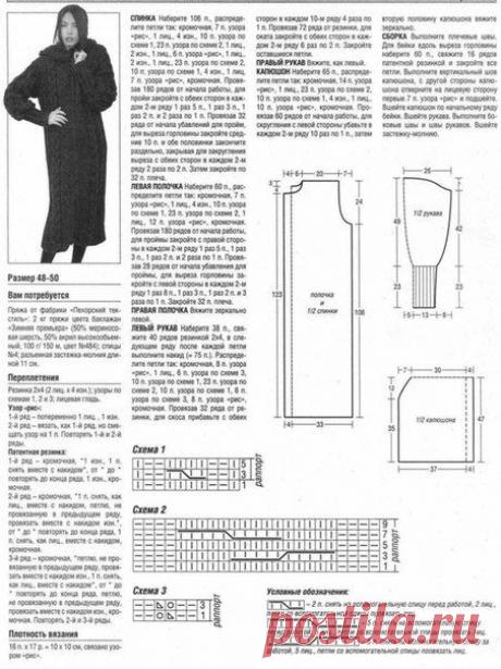 Пальто спицами схема. Вязаное спицами пальто | Домоводство для всей семьи