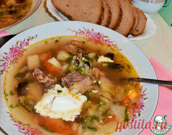 Щи с фасолью Кулинарный рецепт