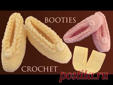 Zapatos a Crochet tamaño adulto tejidos con ganchillo paso a paso en Punto Trenzas