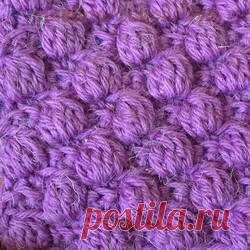Видео мастер-класс по вязанию крючком. Плотный узор с шишечками