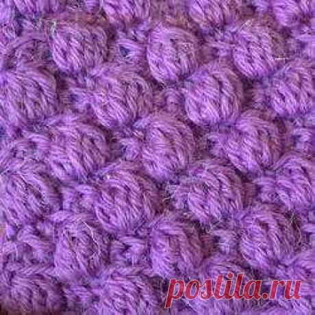 Видео мастер-класс по вязанию крючком. Плотный узор с шишечками