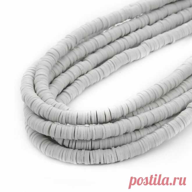 96р---Купить 350 шт., плоские круглые полимерные глиняные чипсы ручной работы, свободные разделительные бусины для изготовления ювелирных изделий «сделай сам», ожерелья, браслета | Joom