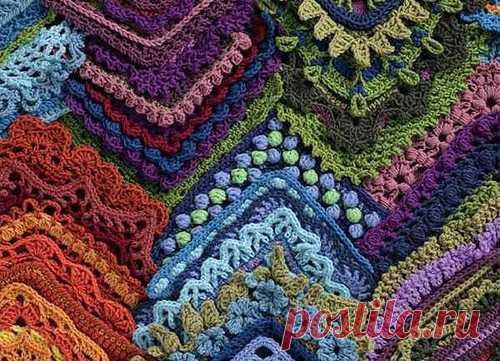 AROUND THE CORNER CROCHET BORDERS: 150 ВИДОВ ОБВЯЗКИ КРАЯ ИЗДЕЛИЯ - СХЕМЫ Детали, как известно, могут загубить или спасти любую вещь. Связанное в самой разной технике изделие будет иметь завершенный вид в