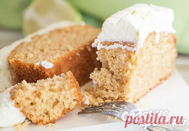 Рецепт лаймового пирога или кекса с кремом из маскарпоне