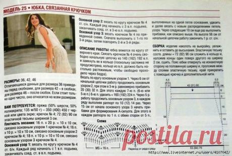 ЮБКА, СВЯЗАННАЯ КРЮЧКОМ