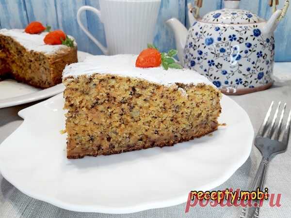 Морковный пирог с грецкими орехами