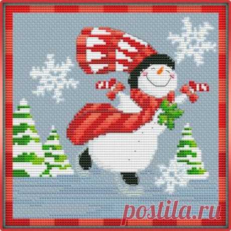 #Новый_год_и_Рождество@clubrucodelnic 
#Детское@clubrucodelnic
Skating snowman / Катание снеговика на коньках

Схема  Жмите на картинку