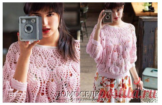 Пуловер с ананасиками