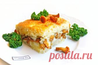 Запеканка из картофельного пюре с грибами - пошаговый рецепт с фото: как приготовить