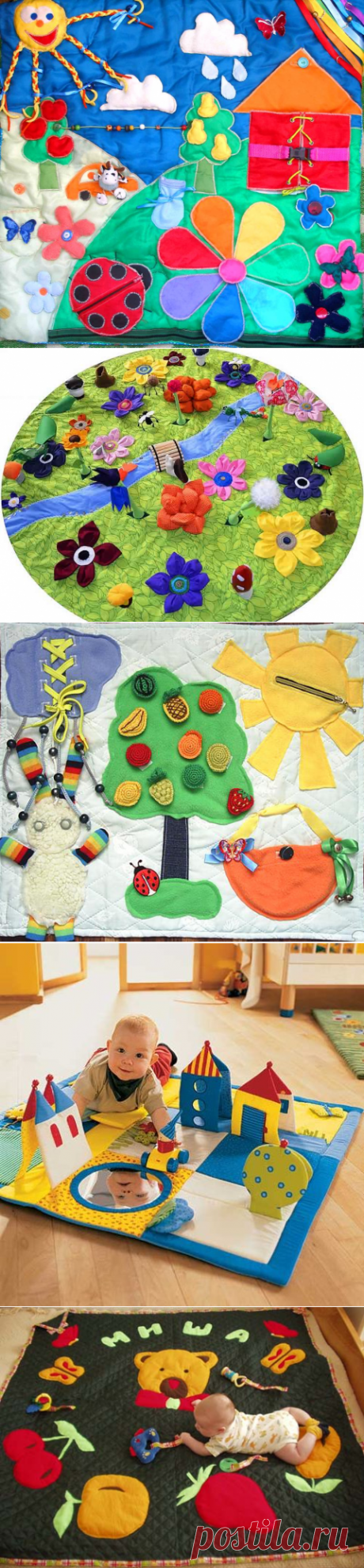 Развивающий коврик своими руками для детей от 0 до 3 лет фото