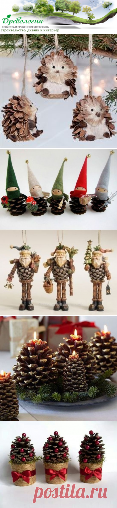 Идеи новогодних украшений из природных материалов -