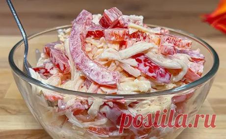 Красное море: рецепт салата из крабовых палочек, который впечатляет даже гурманов - Steak Lovers - 6 января - 43647881190 - Медиаплатформа МирТесен
