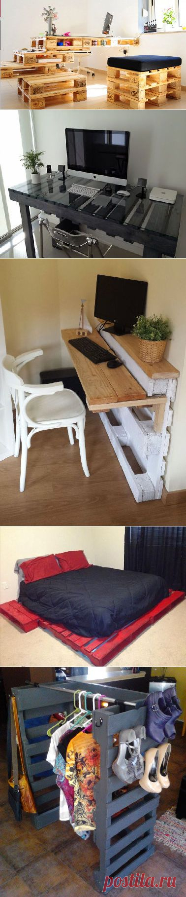 Aménagement studio étudiant avec des meubles en palettes