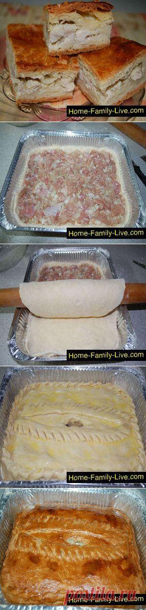 Пирог с курицей - Кулинарные рецепты