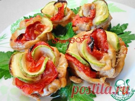 Горячее блюдо "Куриные розочки" - кулинарный рецепт