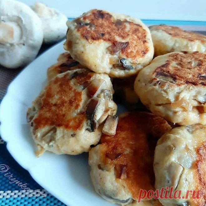 Котлеты с грибами — сочно, ароматно и очень по-домашнему!