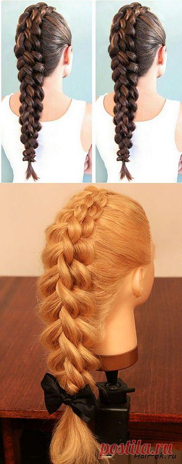 Объемные косы шаг за шагом. Фото урок