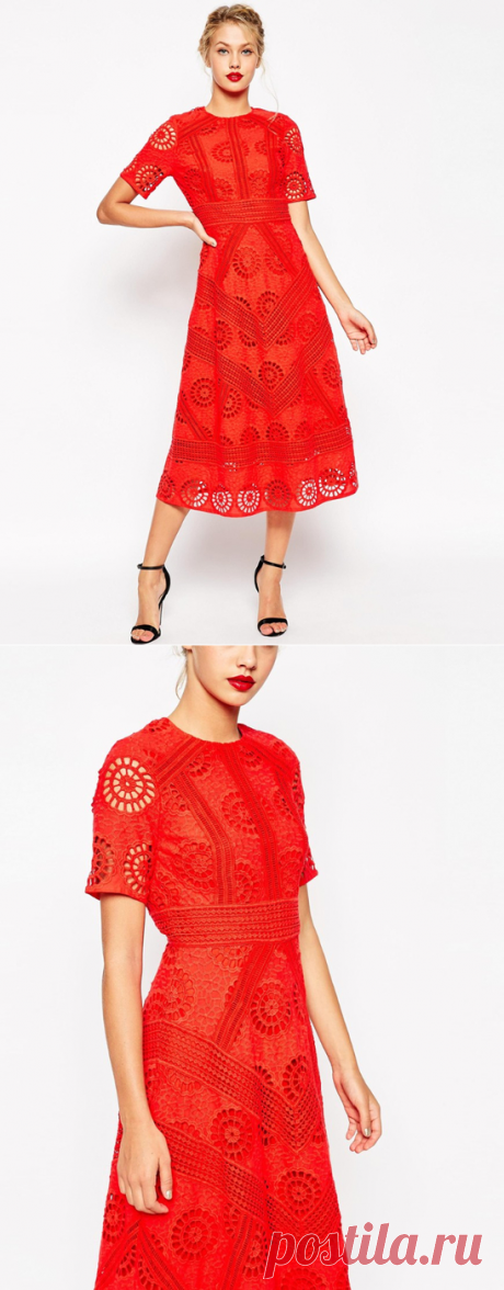 Платье красное-Asos
